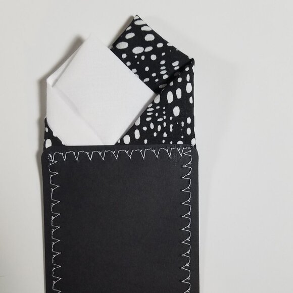 NEW - Contrasting Color 100% Cotton Pre-Folded Pocket Square Handkerchief Insert - Picture 6 of 7